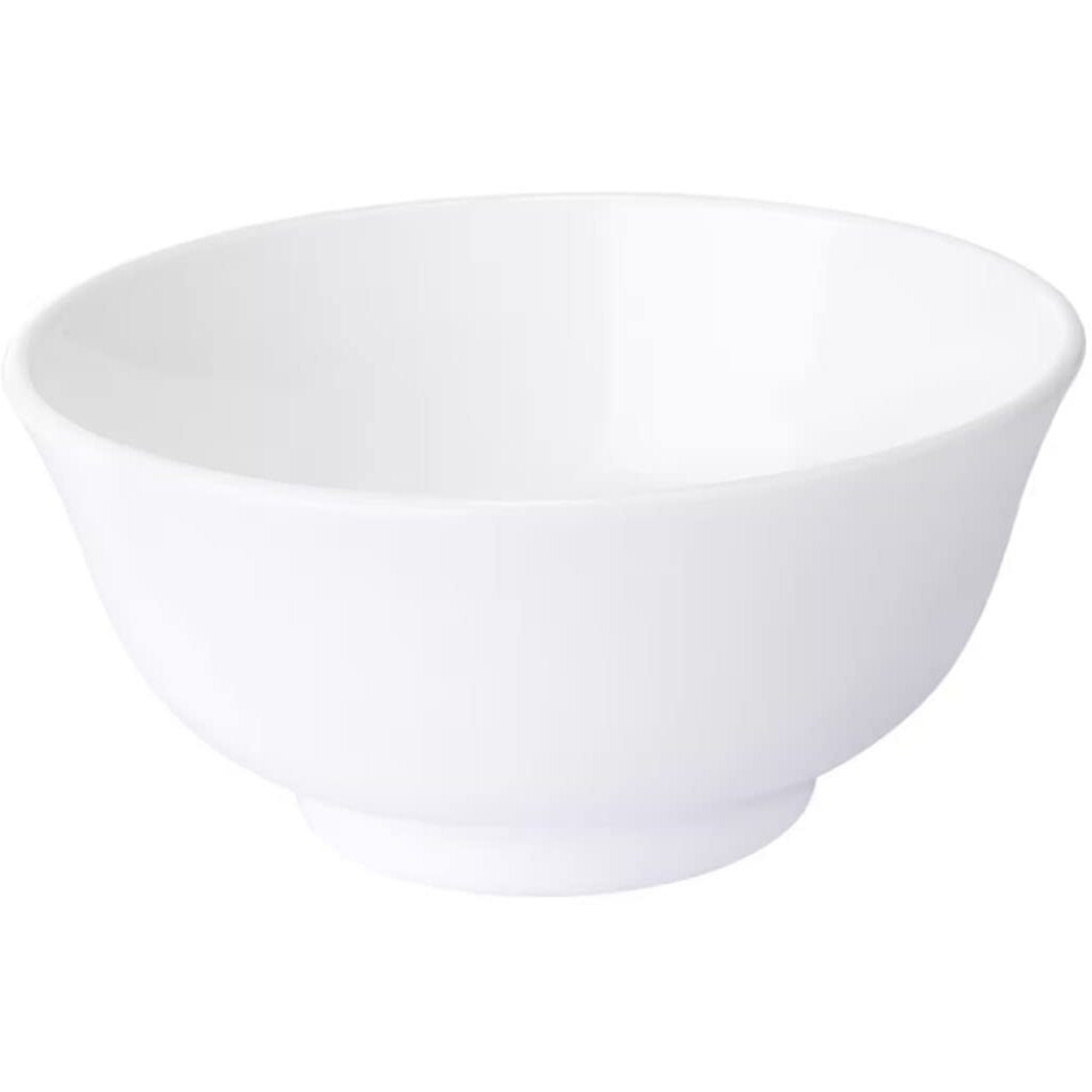 BS Case IKEAA Tempered Opal Glass Dinnerware Plates and Bowls (Pack of 6) (Rice Bowl, white11 cm (4))