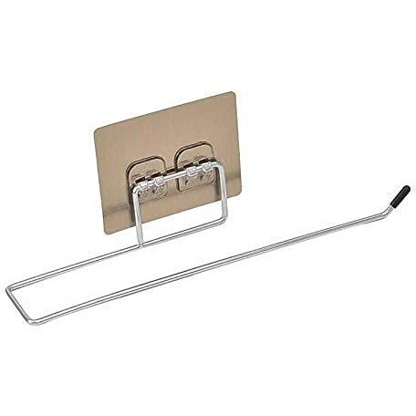 Lexazo Stainless Steel Self Adhesive Napkin Ring Wall Mount Towel Hanging Holder with Magic Adhesive Pad Kitchen Paper Roll Holder Tissue Paper Stand Towel Bar Hanger for Kitchen and Washbasin use