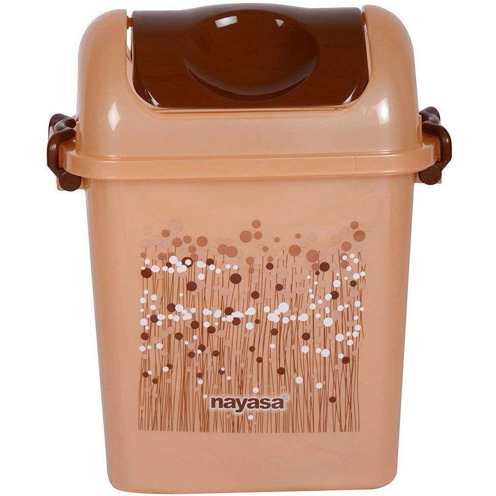 Nayasa Funk 6 Piece Plastic Bucket Set, Brown