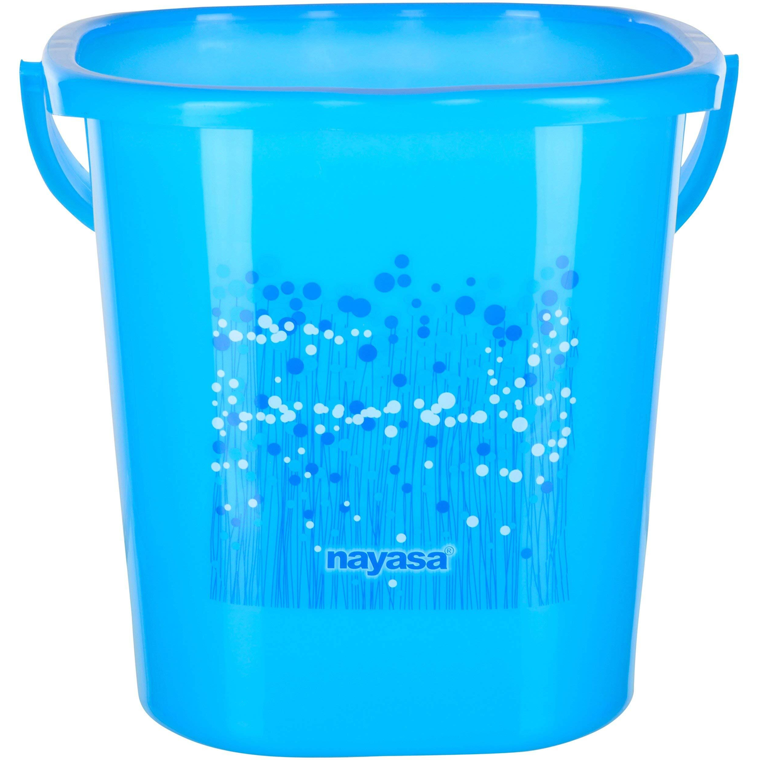 Nayasa 2 Piece Plastic Bathroom Bucket and Mug Set, Blue - by AAROHI13