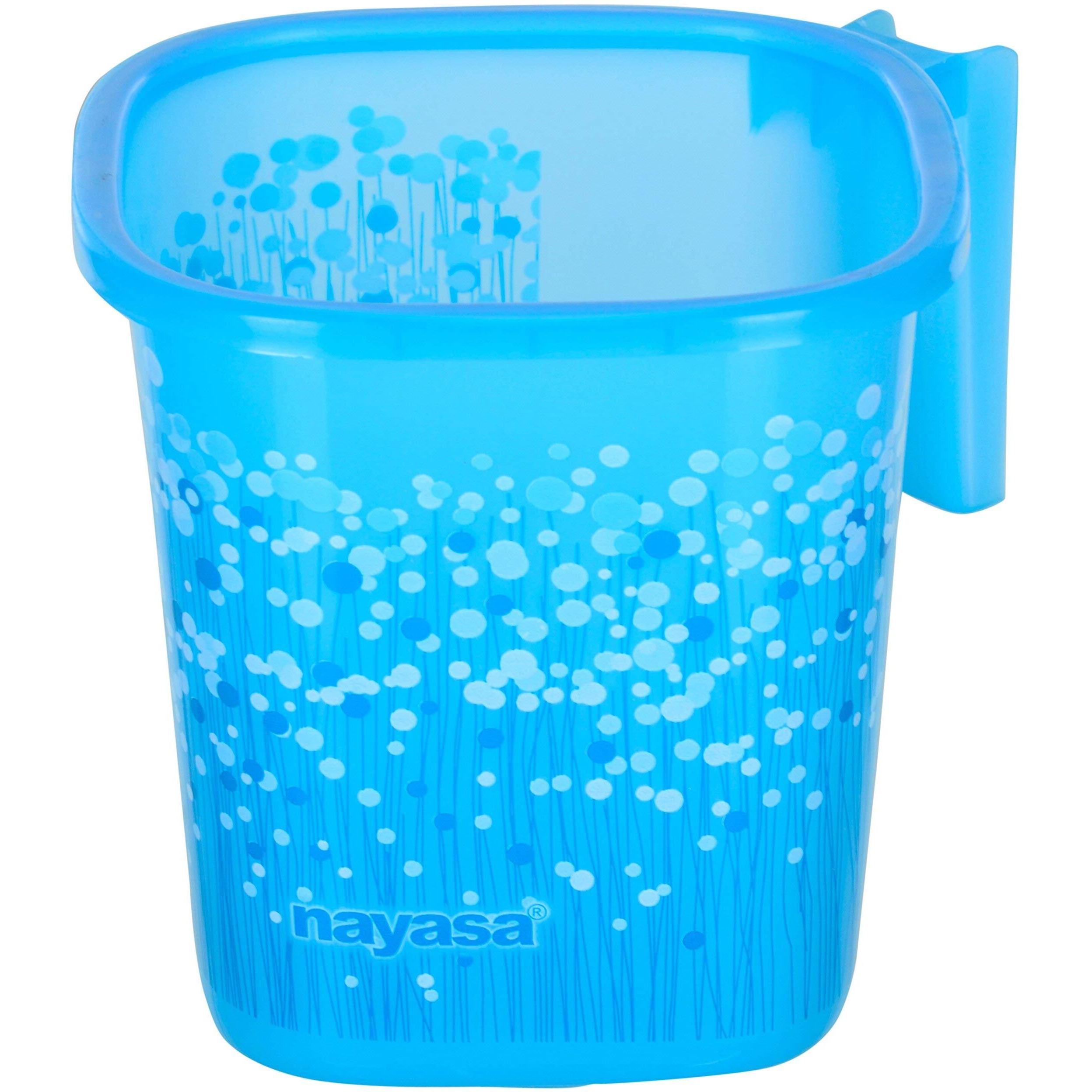 Nayasa 2 Piece Plastic Bathroom Bucket and Mug Set, Blue - by AAROHI13