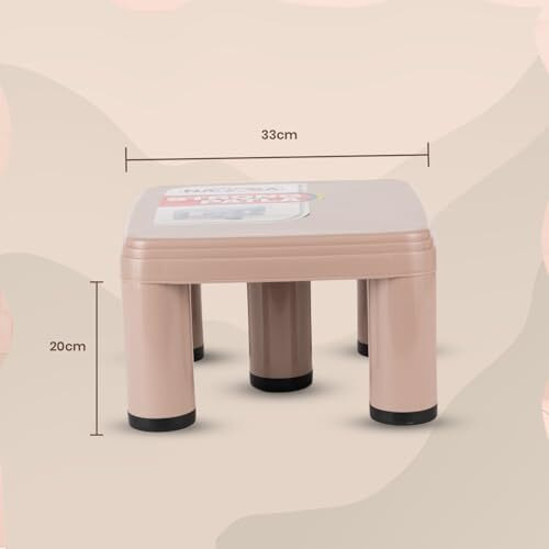 Nayasa Strong Patla 517 | Durable Stool for Home | Light Weight Stool | Multipurpose Stool | Stool for Kitchen and Bathroom | Brown
