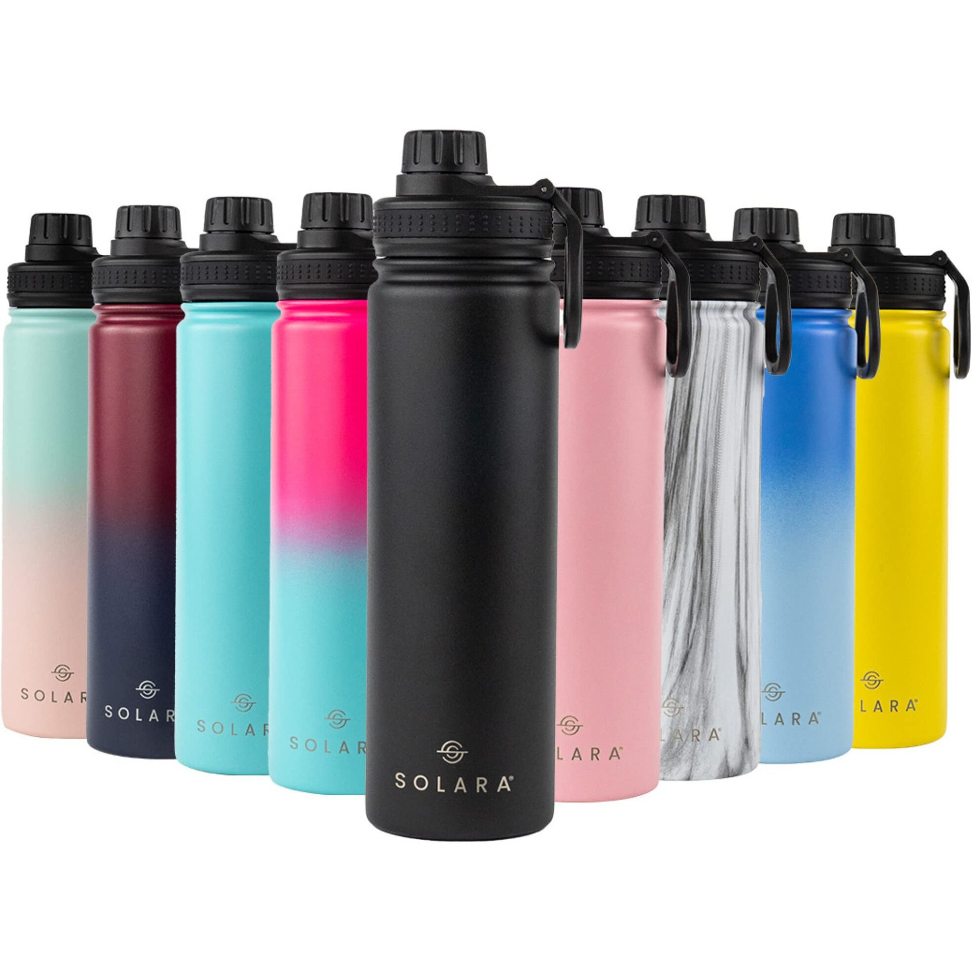 SOLARA Insulated Water Bottle 650ml, Hot Water Bottle, Thermosteel Water Bottle for Travel, Home, Office, School, Gym, Adults, Water Bottle Hot and Cold, Sipper Bottle, Black Knight