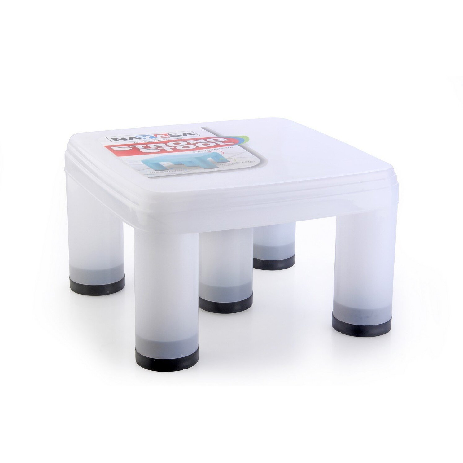 Nayasa Strong No 517 | Durable Stool For Home | Light Weight Stool | Multipurpose Stool | Stool For Kitchen And Bathroom | Clear