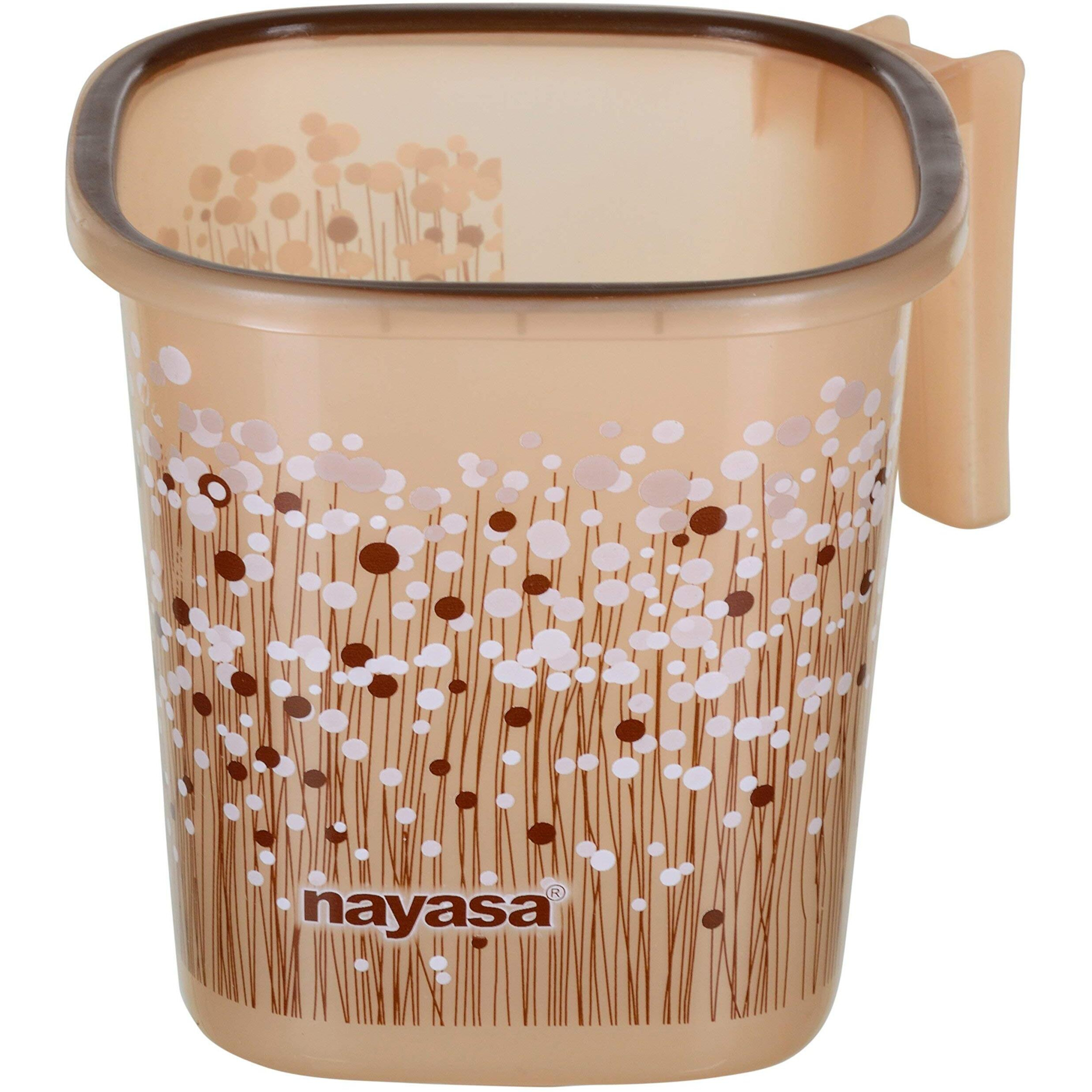 Nayasa Funk Bathroom Set |Bucket 18 L + Mug 1.5 L | Bathroom Set |Bath Set for Bathroom |Brown