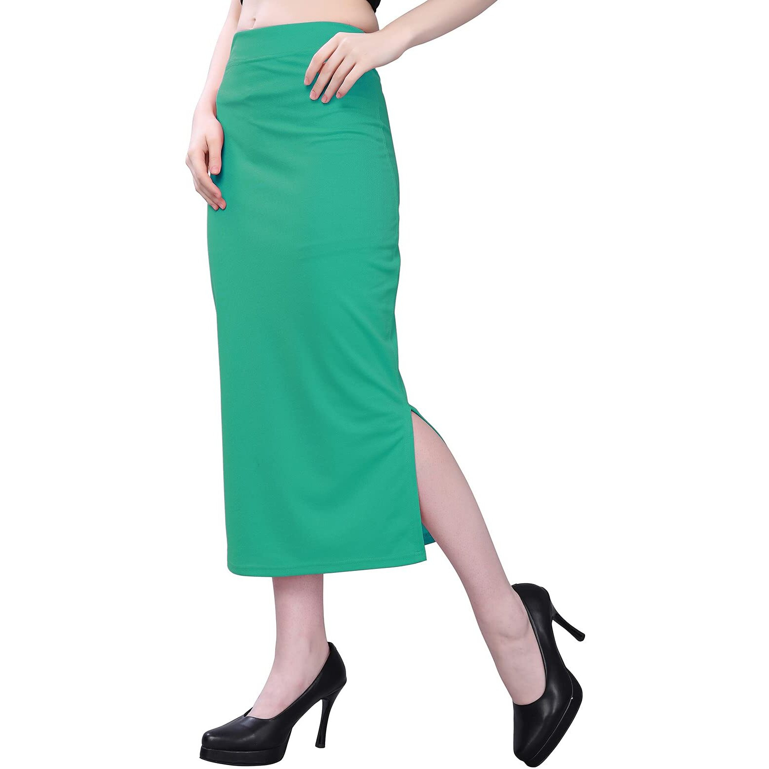 Selvia Womens Lycra Full Elastic Saree Shapewear Patticoat (180TKN122-XL_Rama)