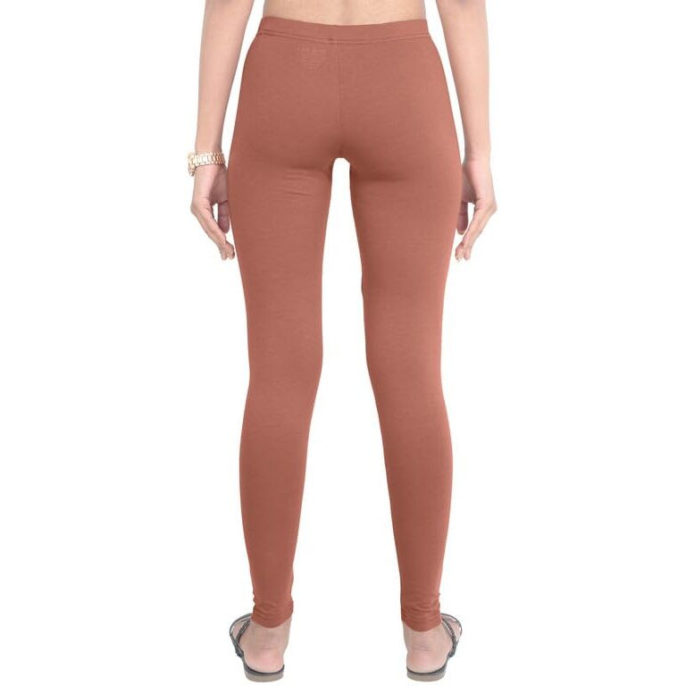 ONE SKY Women Leggings Cotton & Spandex FabricLong Length Breathable Women Wear Versatile Tights for Girls Elastic Waistband Easy to Care Slacks for Kurti Comfort Lady Leggings