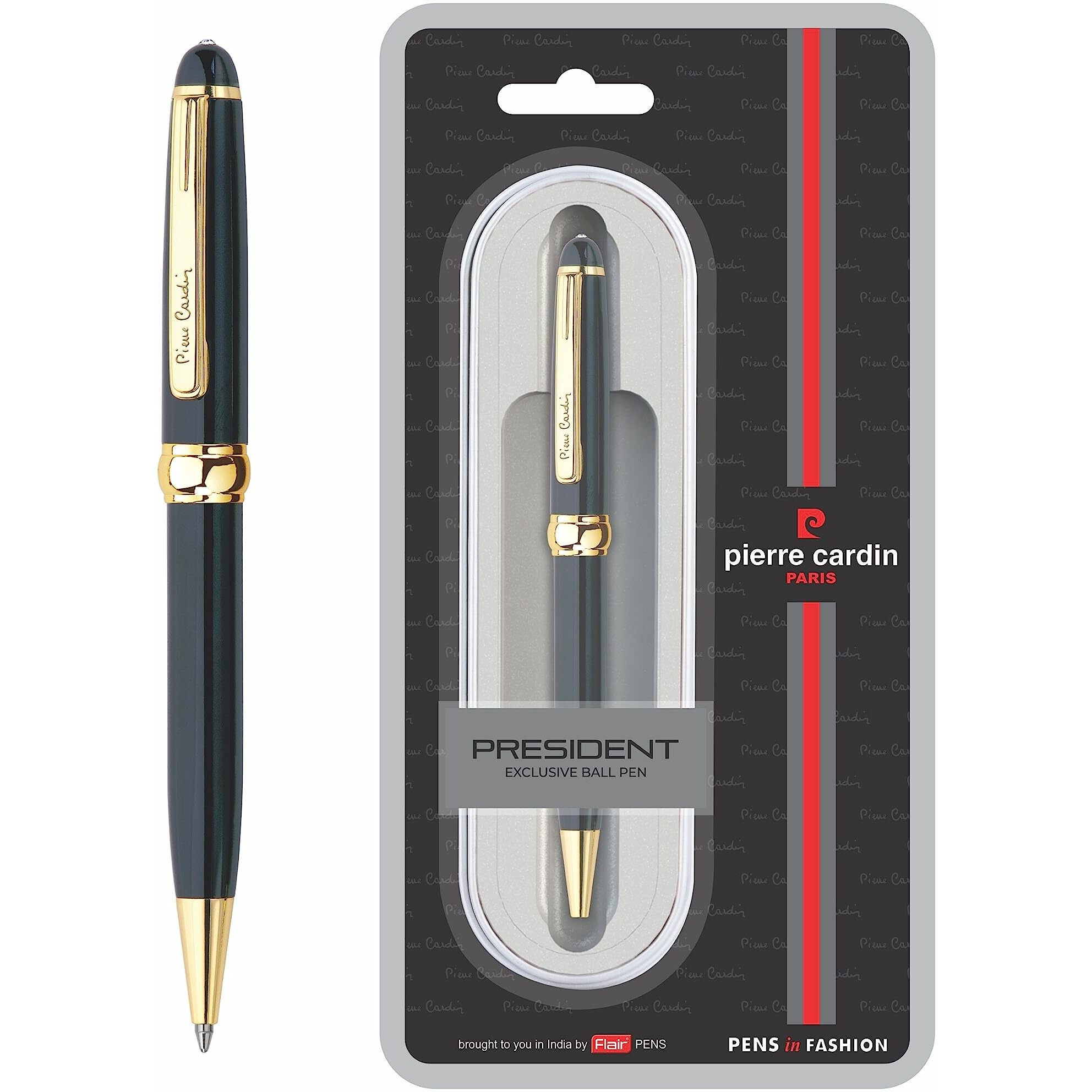 Pierre Cardin Premium President Metal Ball Pen | Ideal For Rakhi & Festive Gifting | Blue Ink