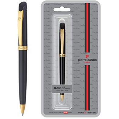 Pierre Cardin Premium Black Beauty Metal Ball Pen | Ideal For Rakhi & Festive Gifting | Blue Ink