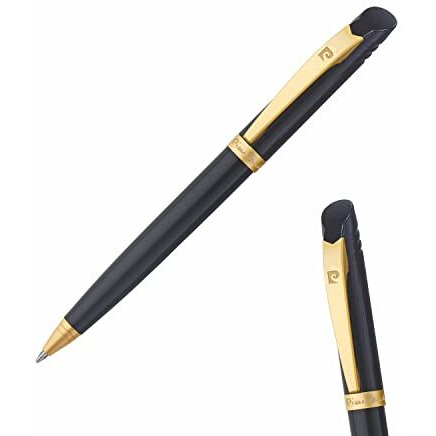 Pierre Cardin Premium Black Beauty Metal Ball Pen | Ideal For Rakhi & Festive Gifting | Blue Ink