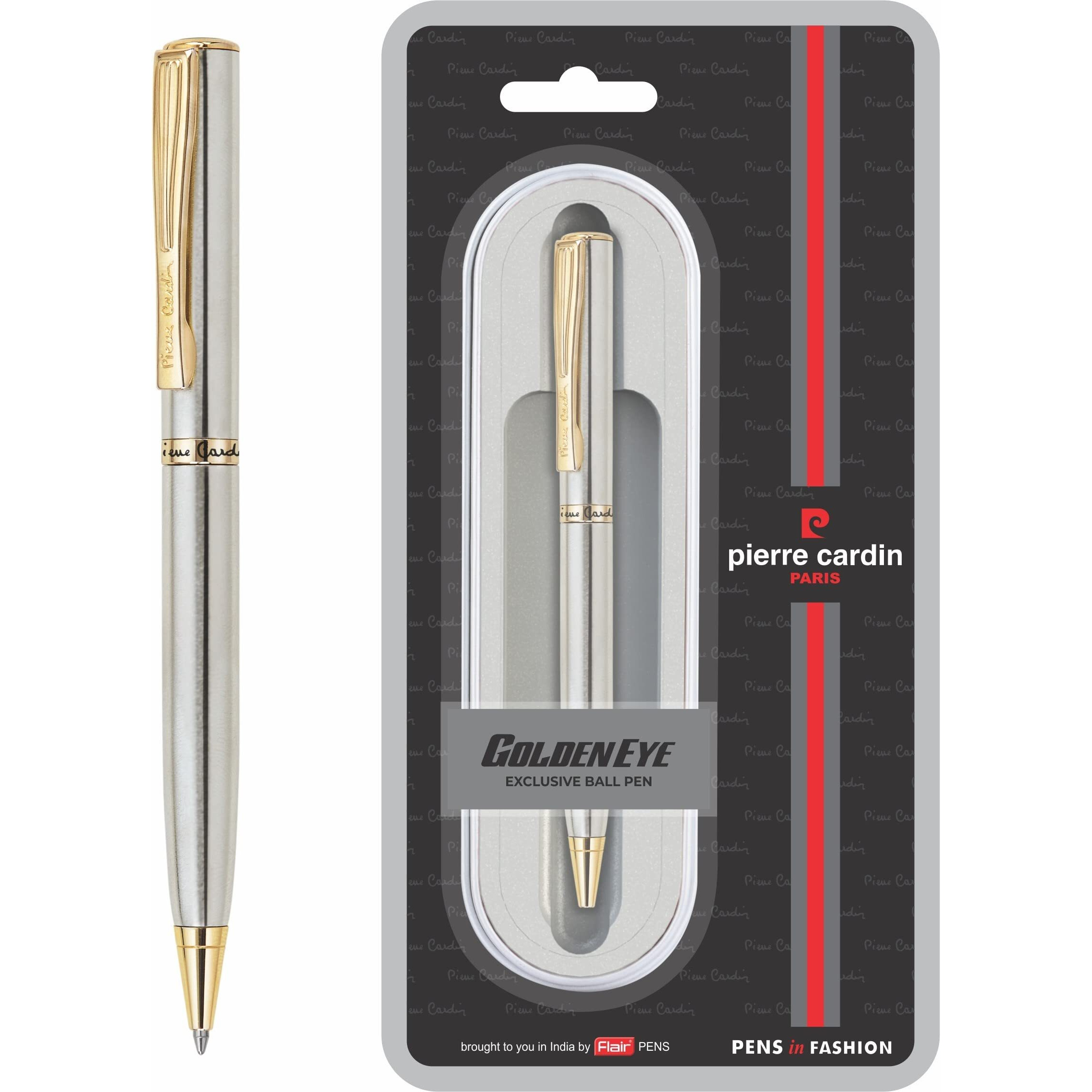 Pierre Cardin Premium Golden Eye Ball Pen With Twist Mechanism | Ideal For Rakhi & Festive Gifting | Blue Ink