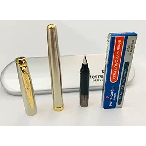 Pierre Cardin Premium Momento Gold Trim Finish Fountain Pen for Gifting | Rakhi Pen Gift Set | Color & Design May Vary
