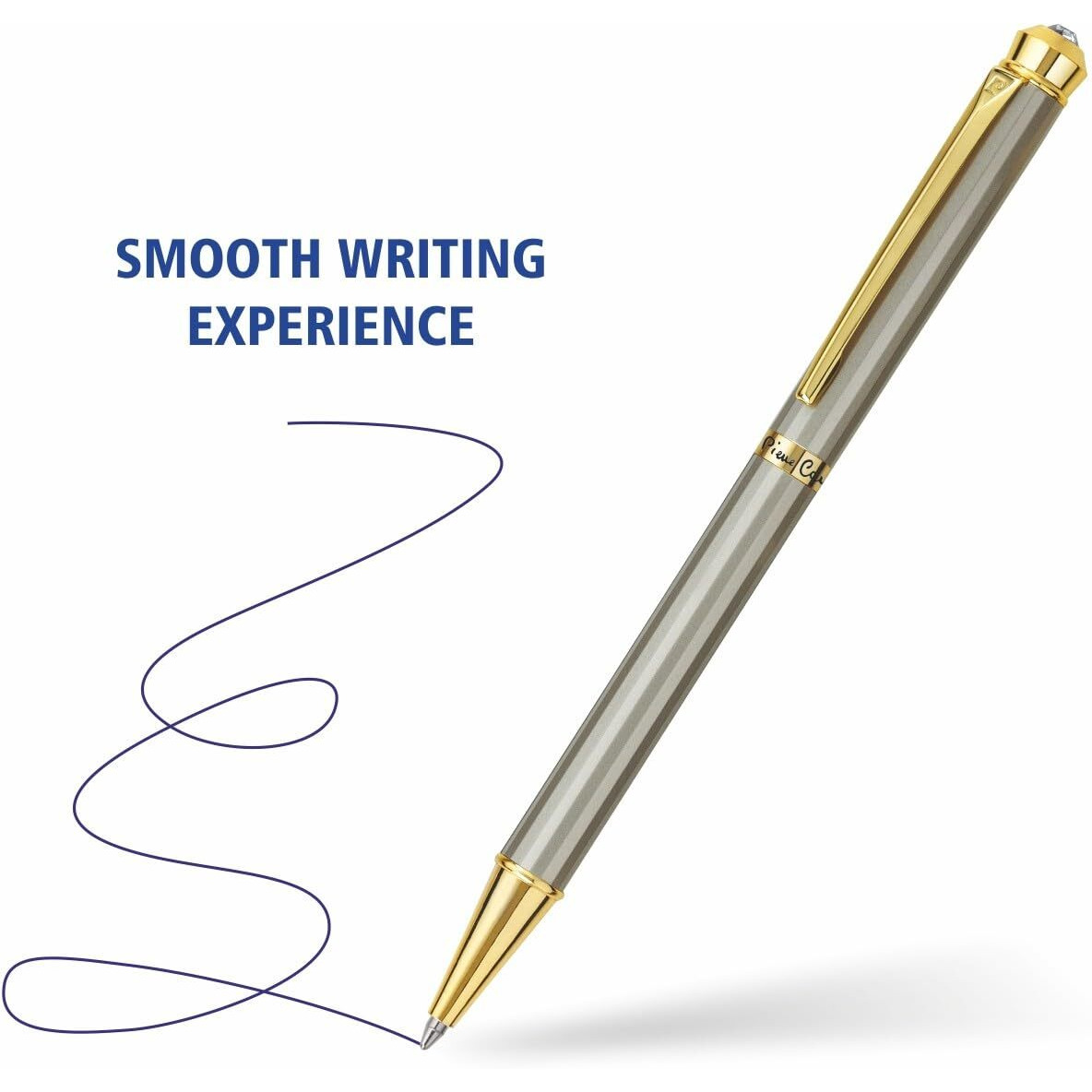 Pierre Cardin Premium Jewel Titanium Finish Ball Pen | Ideal For Rakhi & Festive Gifting | Blue Ink