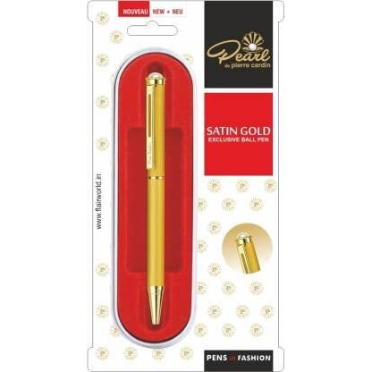 Pierre Cardin Pearl Satin Gold Exclusive Ball Pen Blister Pack| Pen for Gifting | Ideal Rakhi Gift For Brother & Sister Pens Rakshabandhan Gifts | Rakhi Pen Gift Set | Color & Design May Vary
