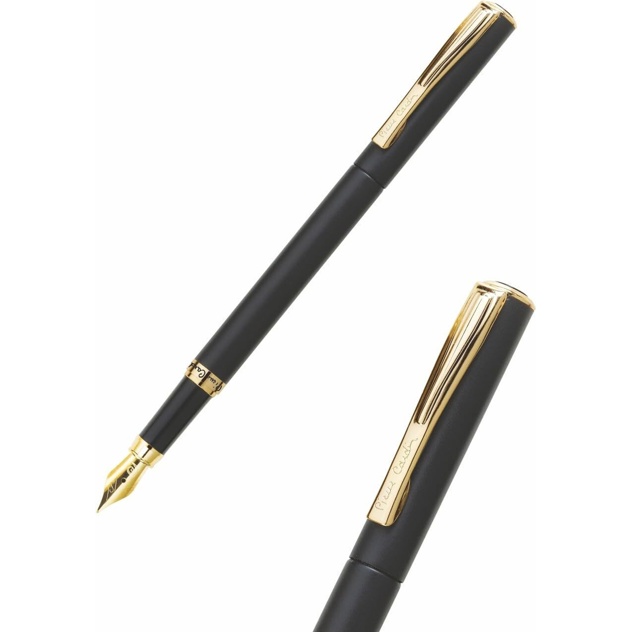 Pierre Cardin Premium Golden Eye Matte Black Finish Fountain Pen | Ideal For Rakhi & Festive Gifting | Blue Ink