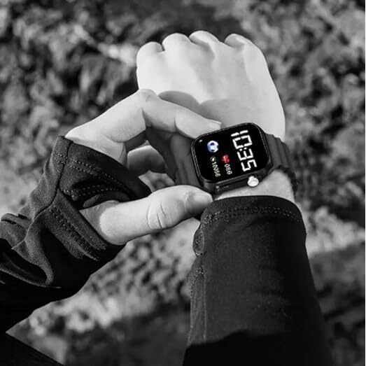 ZOVUTA Digital Dial Waterproof Smart Design LED Display Kids Watch for Boys & Girls, Men and Women, Birthday Gift, Rakhi Gift (Age 4-15 Years) (New-Ultra Grey)