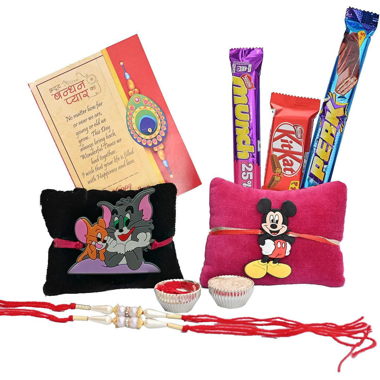 Collectible India Kids Rakhi with Chocolate Gift Combo for Brother Kid, Rakhi Combo for Kids with Gift Rakshabandhan Gifts (1 Set)