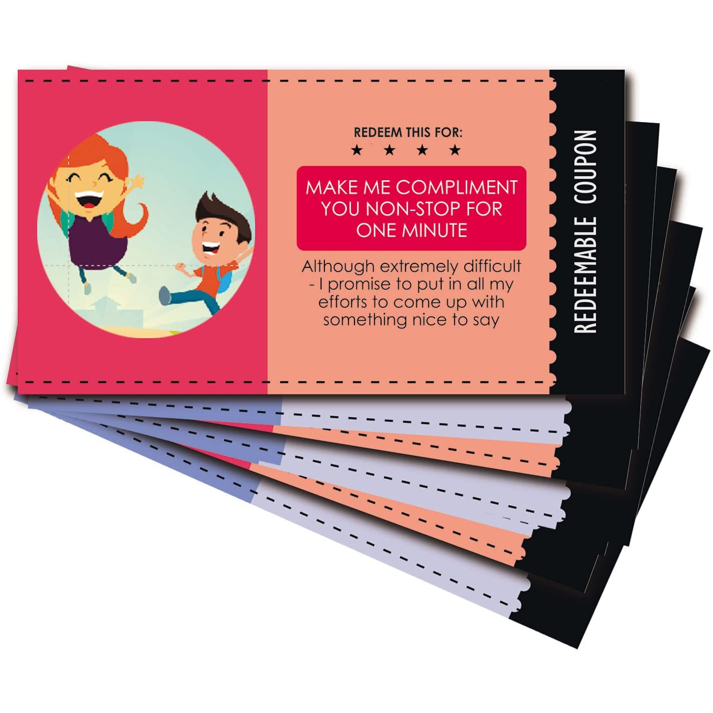 exciting Lives Fun Redeemable Sibling Coupons - Gift for Brother Sister Duo, Sibling Love and Fight Gift for Rakshabandhan, Rakhi, Birthday, Twins - for Brother, Sister