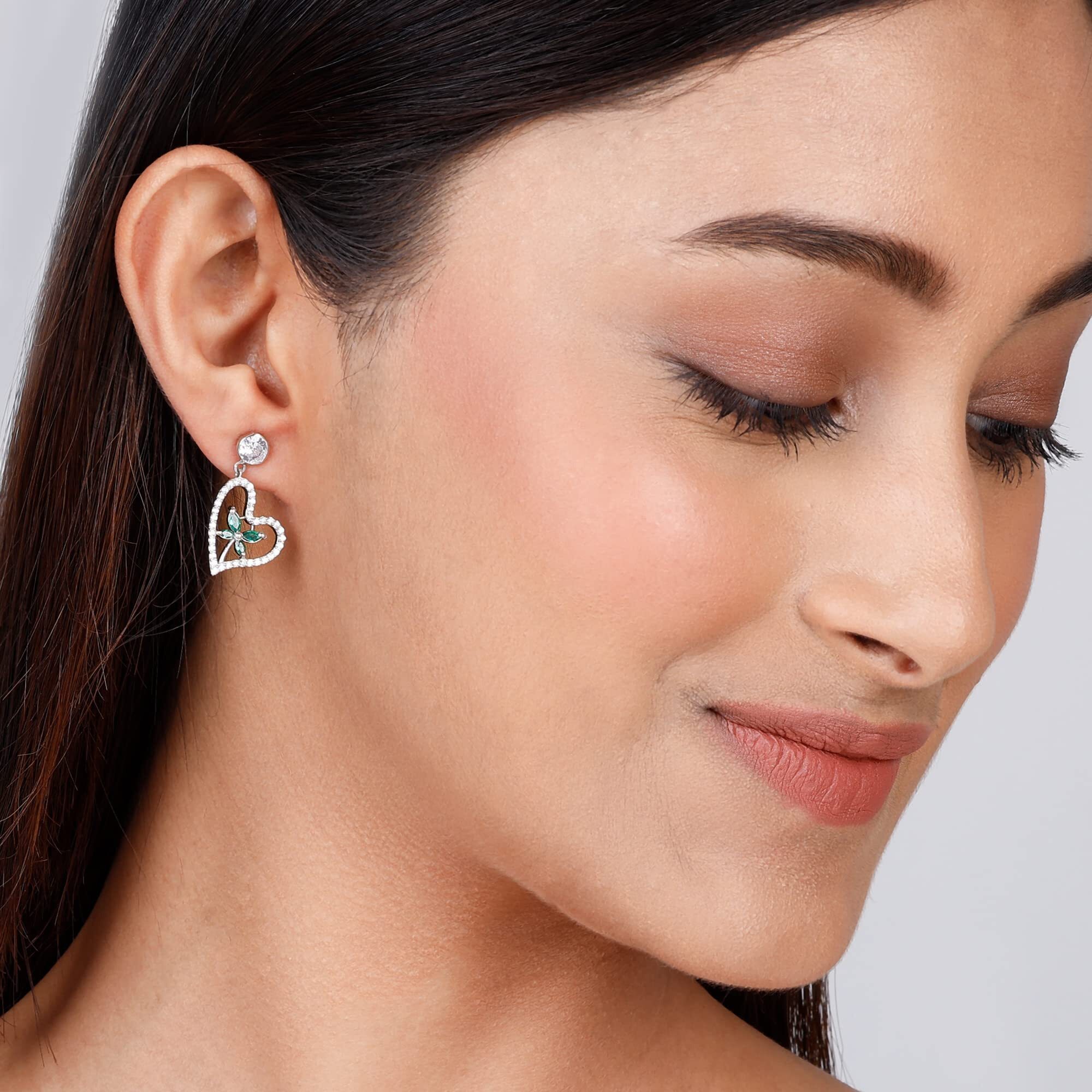 GIVA 925 Silver Heart Of Butterfly Earrings | Rakhi Rakshabandhan Gift for Sister Bhabhi, Gifts for Women & Girls | With Certificate of Authenticity and 925 Stamp | 6 Months Warranty*