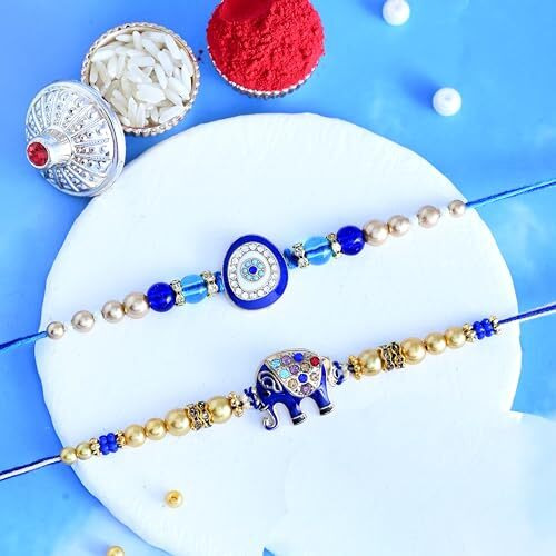 Rakhi Gift for Brother with Chocolates Gift Combo | Premium Rakhis with Chocolates and Roli Chawal Tika | Rakhi for Brother - Rakhi with Gift Hamper (Combo-2)