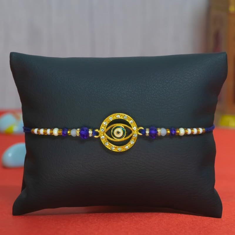 Canton Rakhi Combo Gift Hamper Pack of 2 Rakhi For Brother With Chocolate, Rakhi With Cadbury Dairy Milk, Greeting Card & Roli Tilak (Design-10, 2 Rakhi With Cadbury)