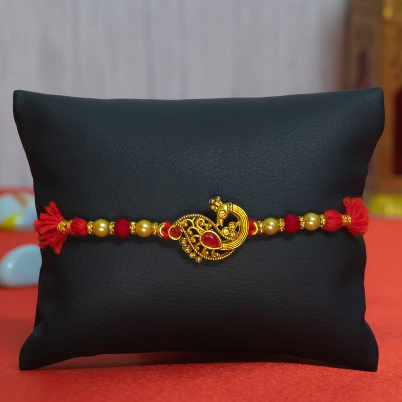 Canton Rakhi Combo Gift Hamper Pack of 2 Rakhi For Brother With Chocolate, Rakhi With Cadbury Dairy Milk, Greeting Card & Roli Tilak (Design-11, 2 Rakhi With Cadbury)