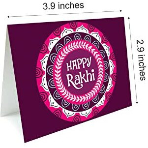 SVM CRAFT Rakhi Greeting Cards,Note Cards,Greeting Cards,Best Brother Ever Cards For Rakhi(Size 3.9 X 2.9 Inches)Greeting Card(Multi Color,Pack Of 18),Raksha Bandhan Cards,Happy Rakhi Cards-(D-2)
