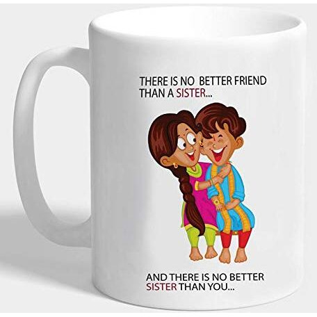 The Purple Tree Rakshabandhan Rakhi Gift Mug for Sister and Brother Mug (330 ml, Pack of 1), Rakhi Gift for Sister Brother, Rakhi Mug, rakshabandhan Gift Mug, Gift for Brother, Gift for Sister