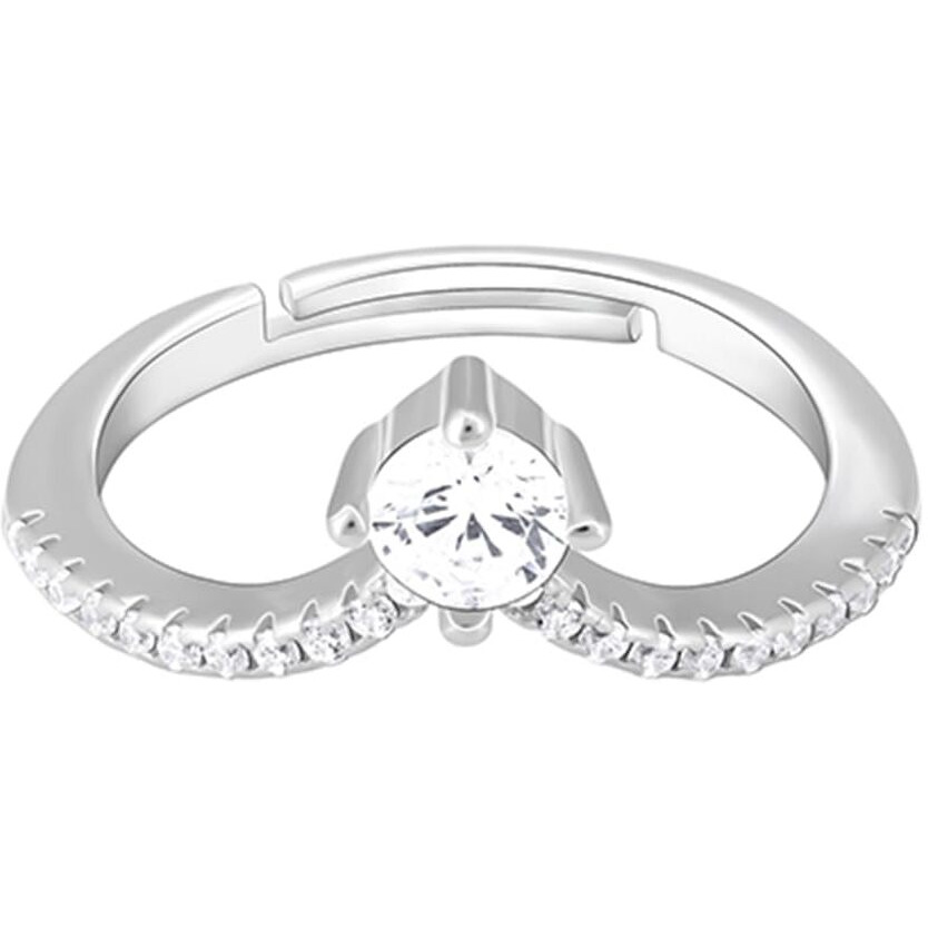 GIVA 925 Silver Groovy Vanki Ring, Adjustable |, Rakhi Rakshabandhan Gift for Sister Bhabhi, Gifts for Women & Girls | With Certificate of Authenticity and 925 Stamp | 6 Months Warranty*