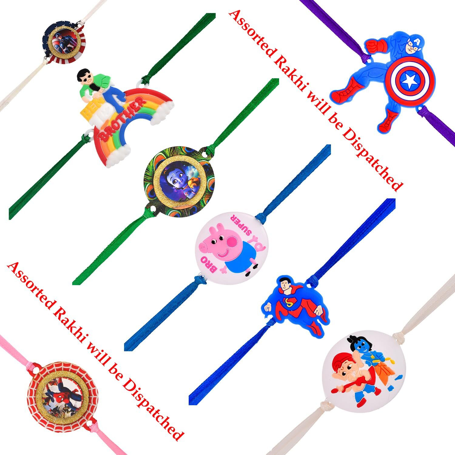 CraftVatika 4 Family Rakhi Chocolate Combo Set for Brother Bhaiya Bhabhi and Kids, Evil Eye Rakhi for Bhabhi Brother Family Combo, Rakhi with Chocolate Gift Combo Rakhis Set of 4