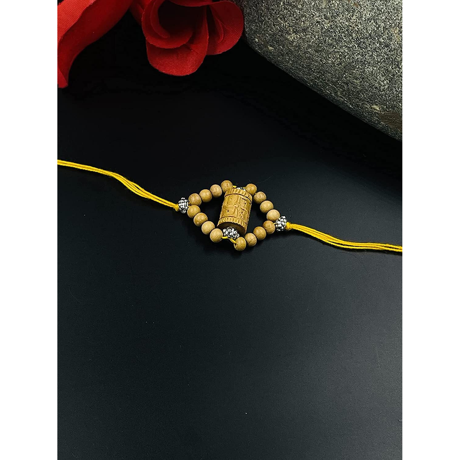 RDK Womens Sandalwood Rakhi (Swastik)