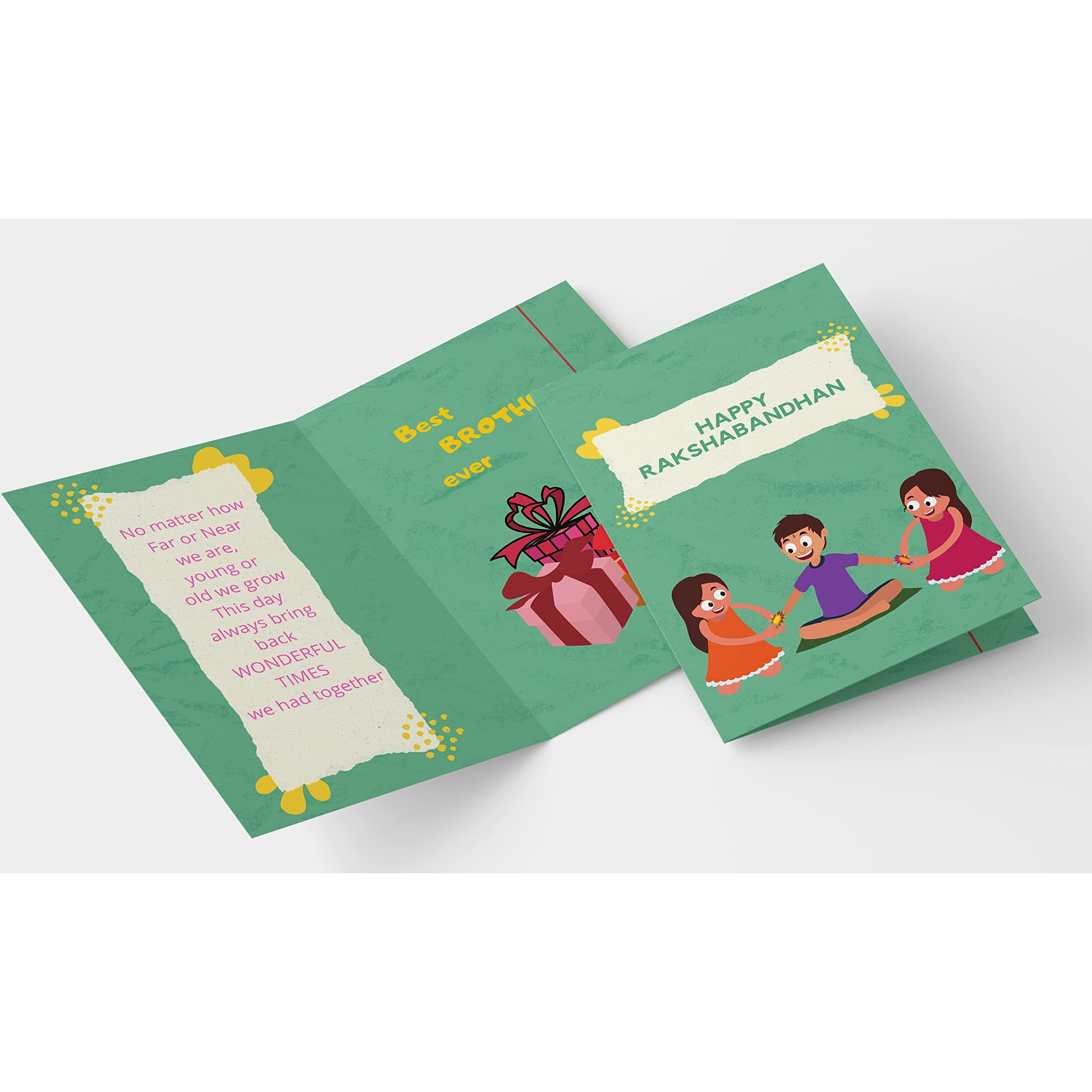 Radhakrishan Designer Rakhi Pooja thali Combo-Rakhi Gift for Brother with Greeting Card- Unique Design (Set of 8)