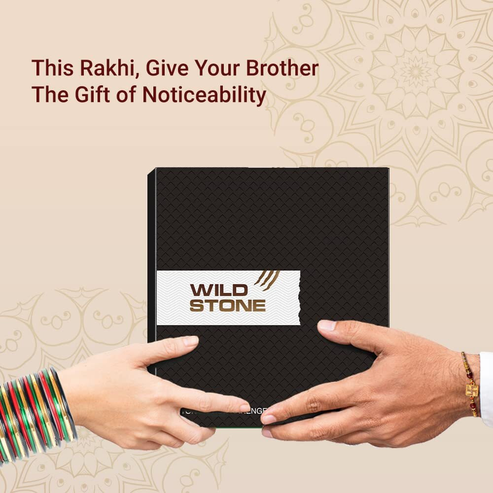 Wild Stone Rakhi Gift Hamper for Brother with Night Rider and Ultra Perfume 30ml each with 2 Rakhi