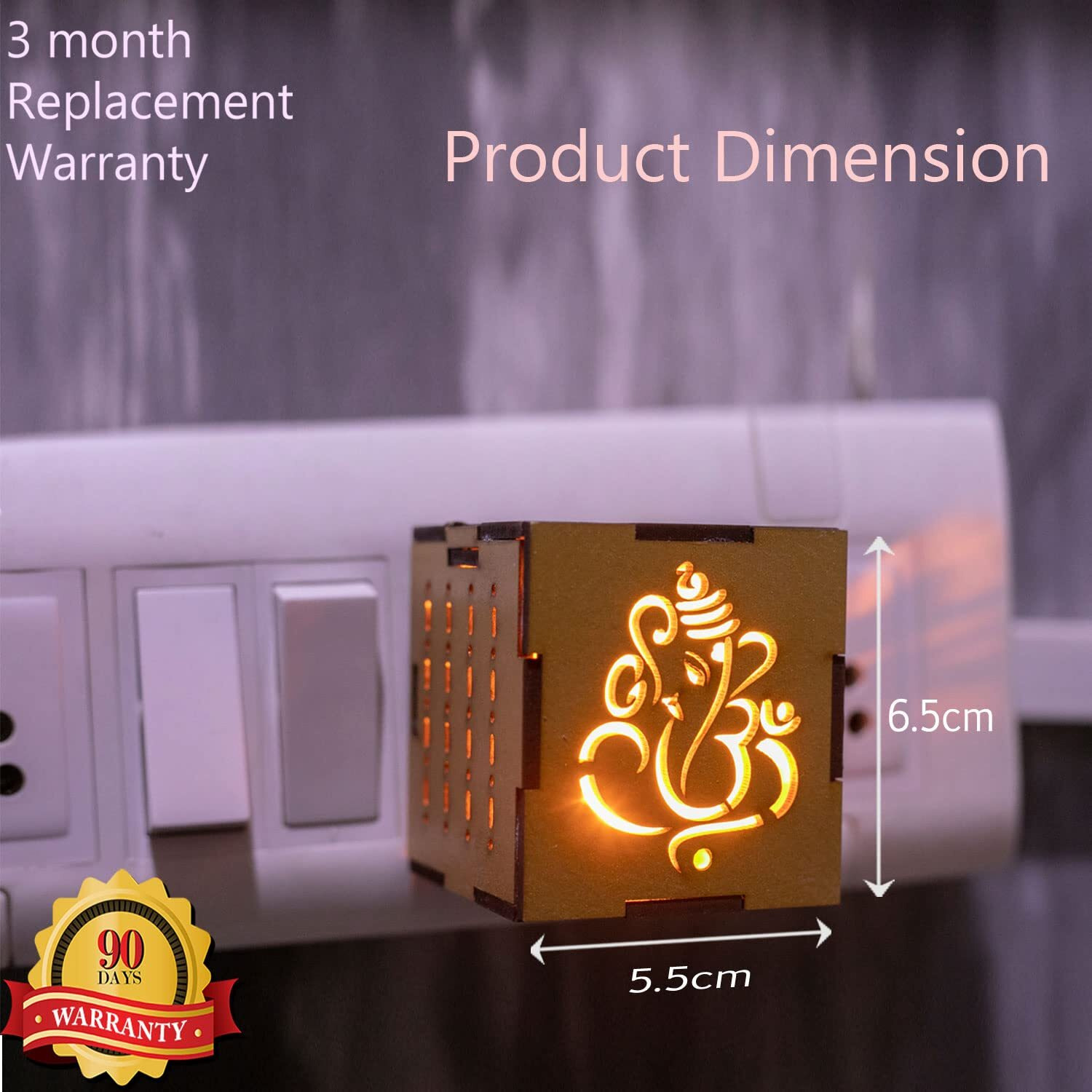 ELISBURRY Electric Kapoor dani Electrical Machine/Incense/Kapur Dani/Kapoor dani Diya/Dhoop Dani/Aroma Oil Burner/Camphor Diffuser Steel for Puja,Mosquito,Home (ganesh)