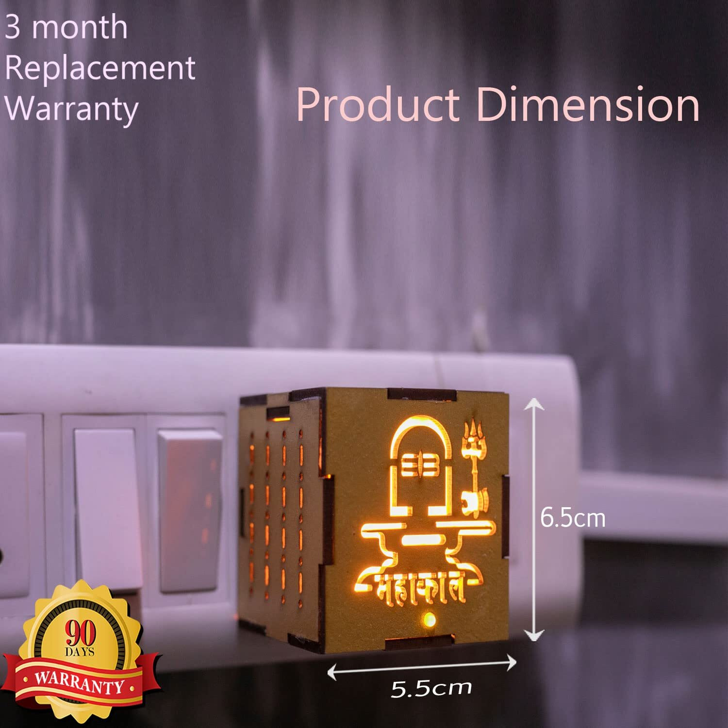 ELISBURRY Electric Kapoor dani Electrical Machine/Incense/Kapur Dani/Kapoor dani Diya/Dhoop Dani/Aroma Oil Burner/Camphor Diffuser Steel for Puja,Mosquito,Home-Square-Mahakal-pack-1