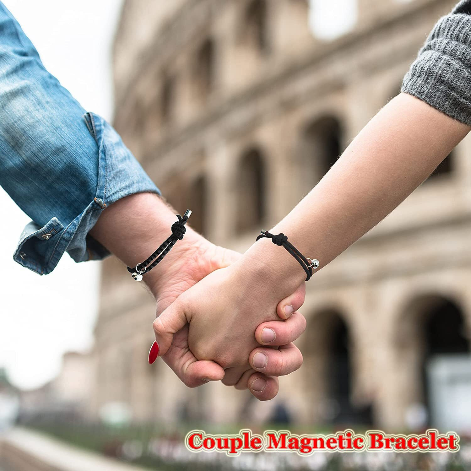 tekme 2PCS Set Evil Eye Bracelets For Women/Men, Matching Bracelets for Couples, Protect your Love/Friendship with the Powerful Evil Eye Bracelet (Black)