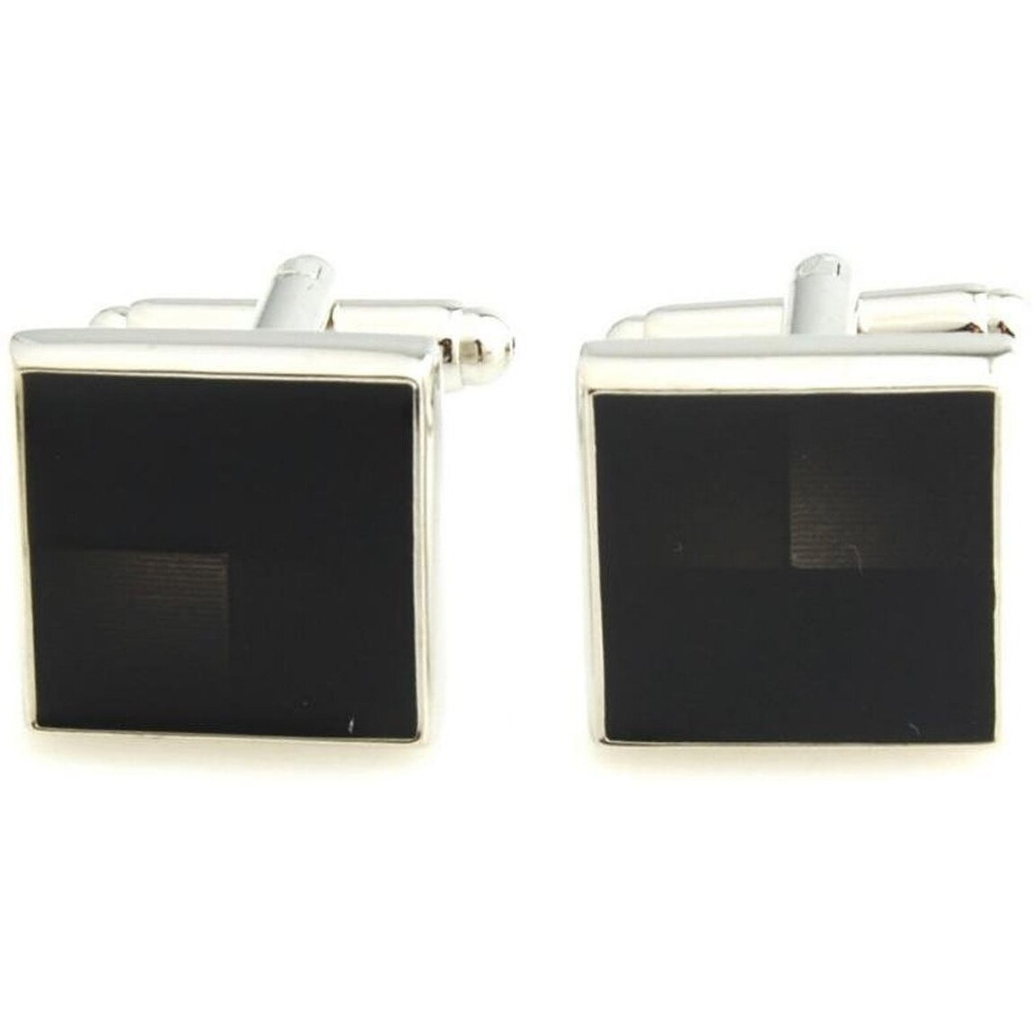 Peluche Metal Play Resin Art (Black) Cufflinks for Men