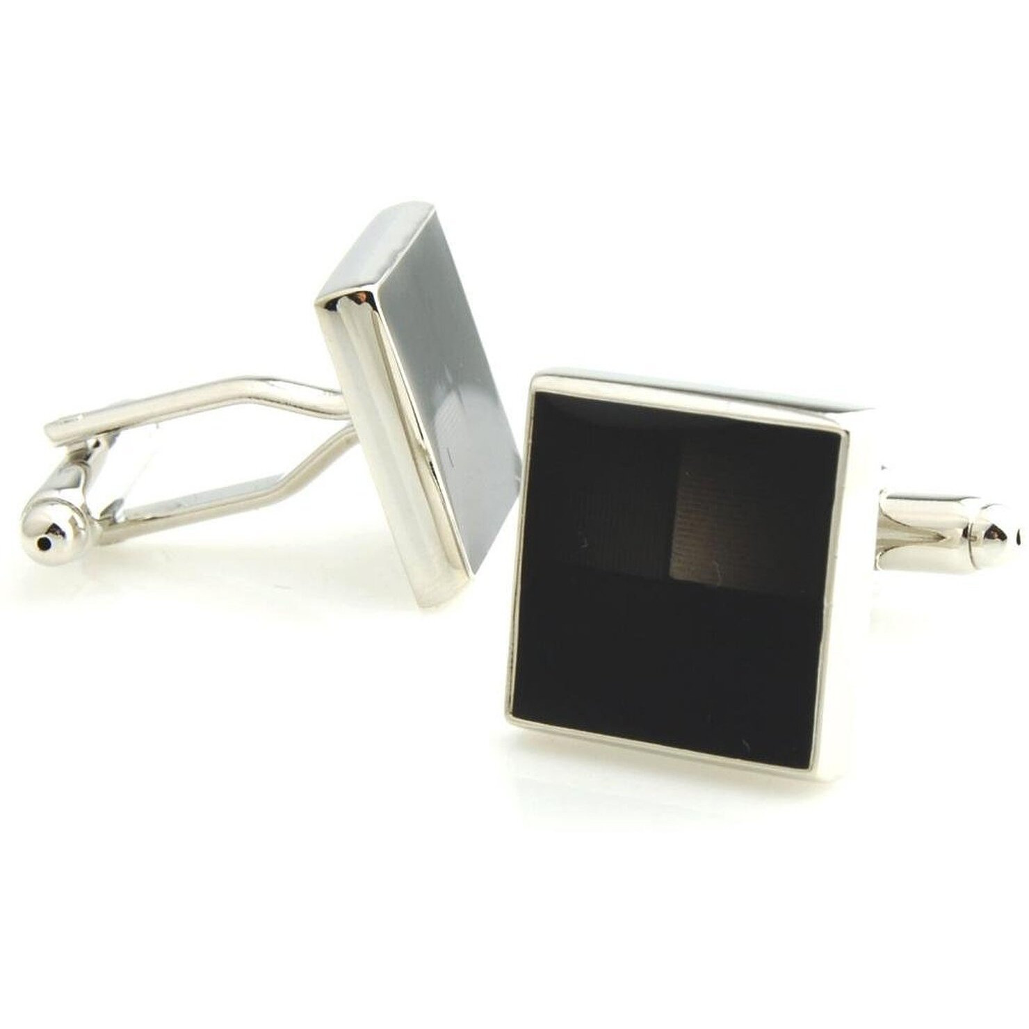 Peluche Metal Play Resin Art (Black) Cufflinks for Men