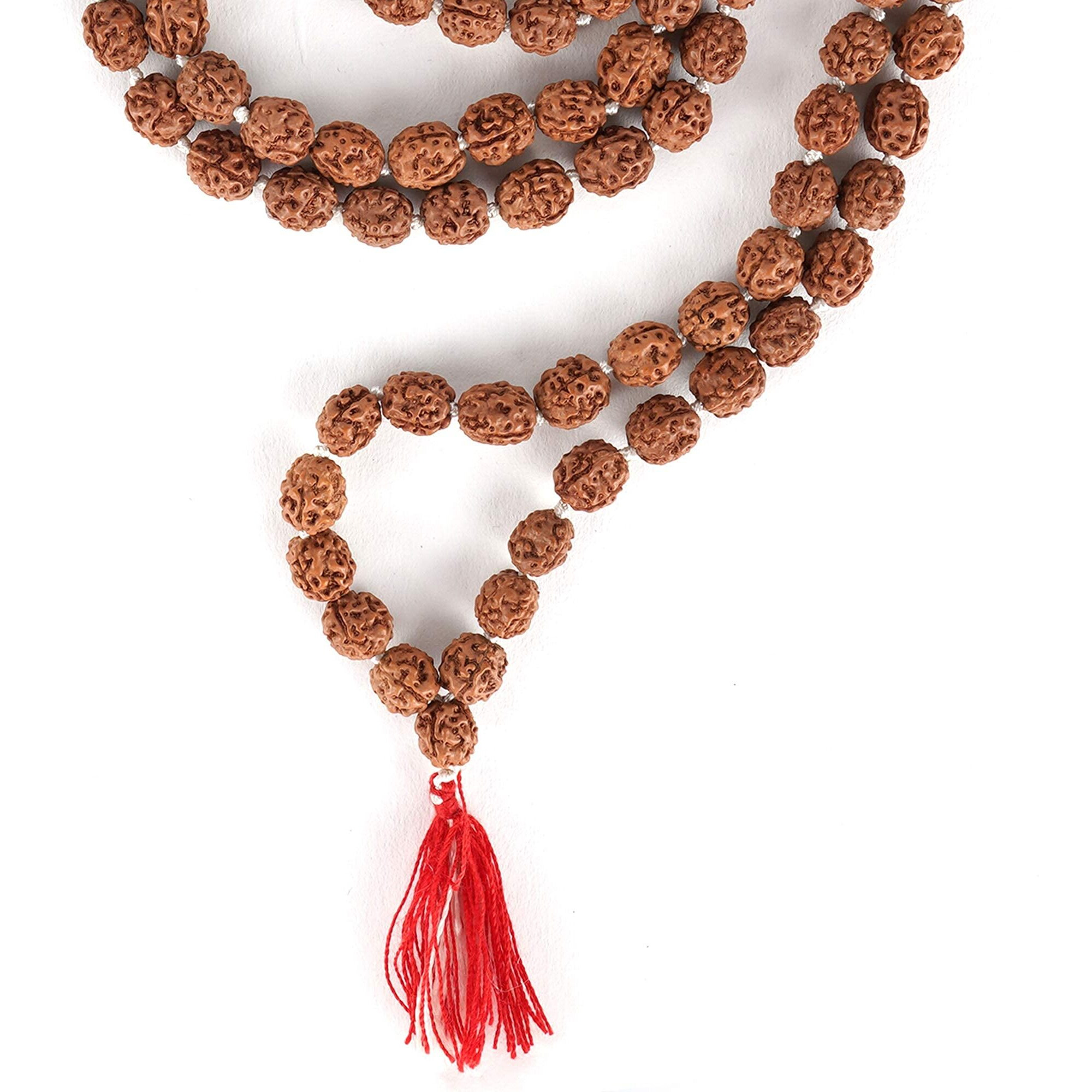 Arihant Gems & Jewels 2/3 / 4/5 / 6 Mukhi/Faced 108+1 Beads Rudraksha Jaap Mala | Natural & Certified | Astrological Three Mukhi/Faced Rudraksha | Unisex Both for Men & Women (2 Mukhi)