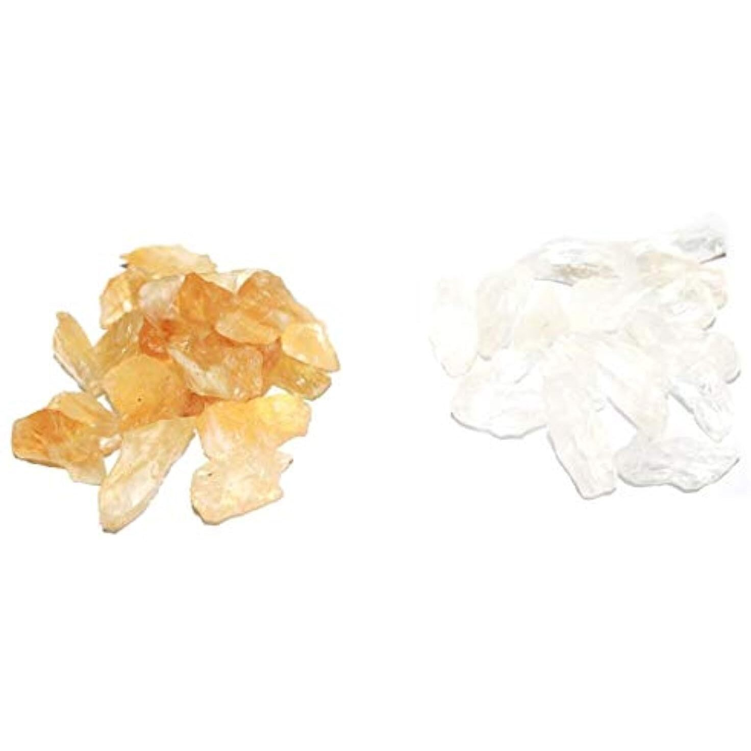 RR SHEIKH GEMS Natural Healing Rough Crystal Gemstones Combo Citrine And Clear Quartz Stones