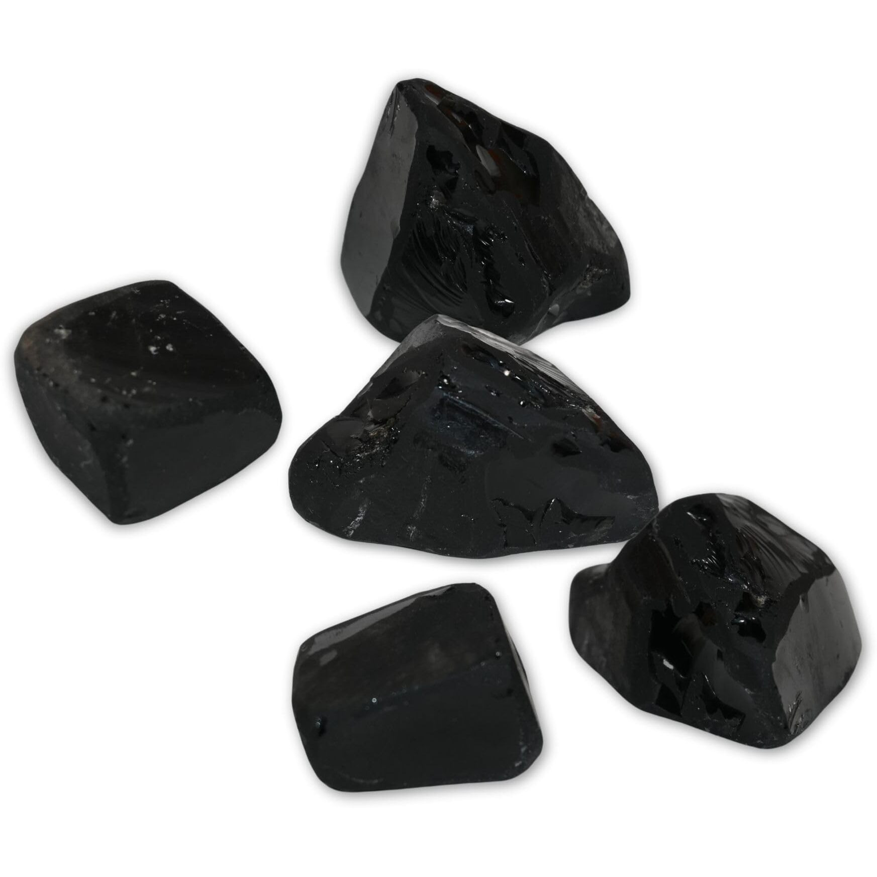 R.R. SHEIKH GEMS 100 GM Black Obsidian Stone Rough Raw Rock Crystal Healing Gemstones