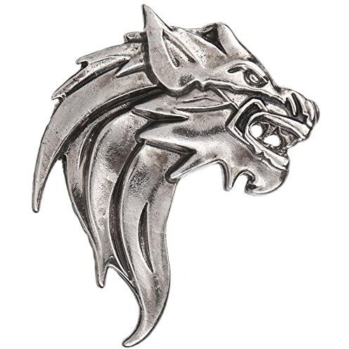 Tripin Lapel Pin For Men Suit Golden Classic Lion Design Brooch For Men Women For Office Corporate Party French Cuff Shirts Shirt Suit Blazer (Silver)