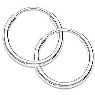 Ananth Jewels 925 Sterling-Silver Hoop Earrings For Women, White