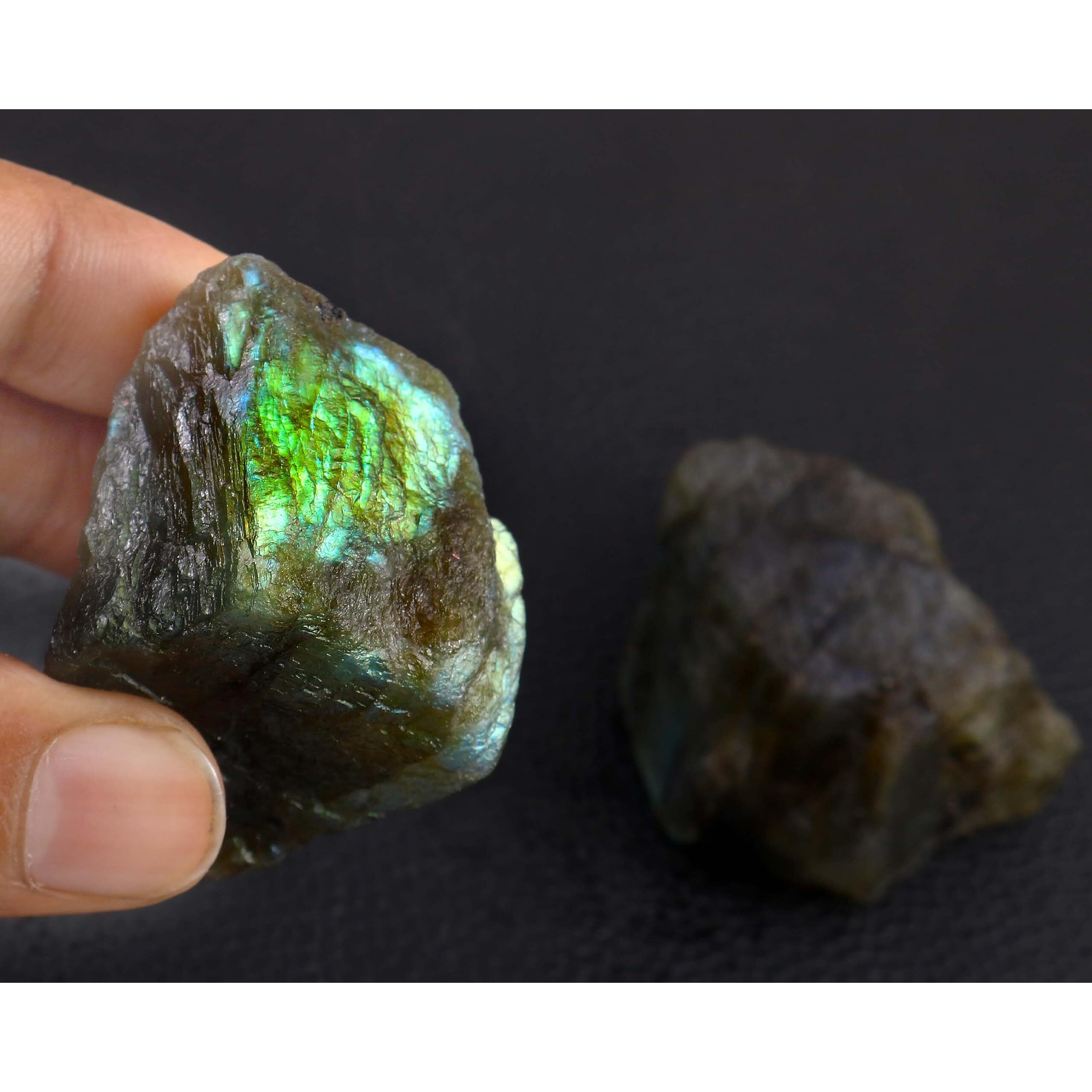 RR SHEIKH GEMS Natural Labradorite Rough Multi Fire Raw Stone Reiki Healing Crystal Gemstones