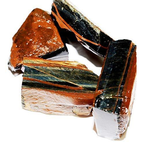 RR SHEIKH GEMS Natural Blue Tiger Eye Rough Stone Raw Rock Healing Crystal Gemstones Vastu Reiki Meditation and Many More Uses