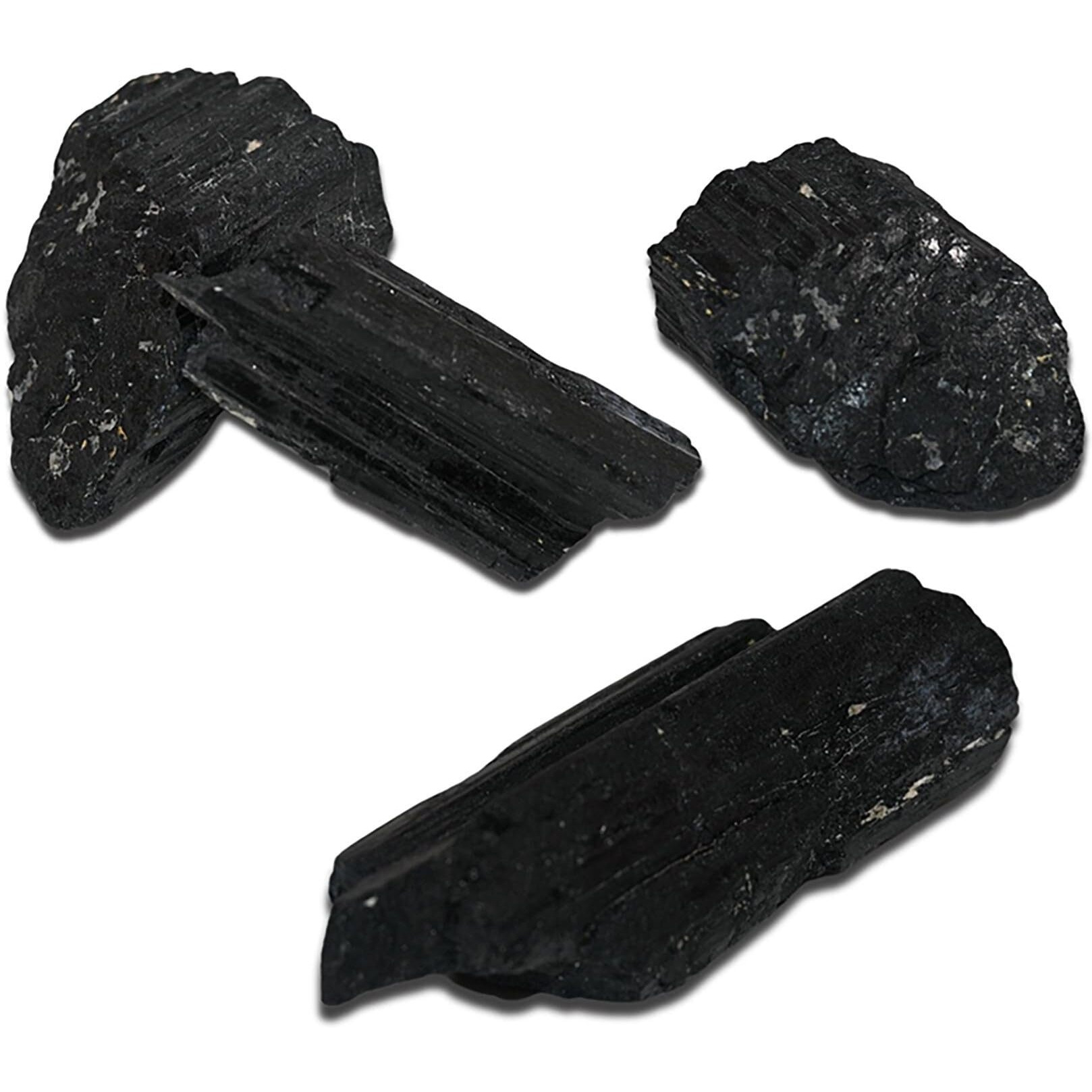 RR SHEIKH GEMS 100 GM Original Black Tourmaline Stone Crystal Rough Rock Raw Gemstone Healing Stones Negative Energy Purifier (100 Grams Weight)