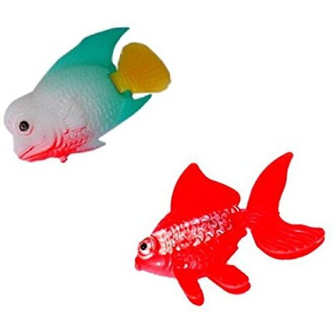 Jainsons Diwali Gift Fish Glass Bowl with Baby Plant Multi Color Stone and Artificial Fish (6 inch, Green1)
