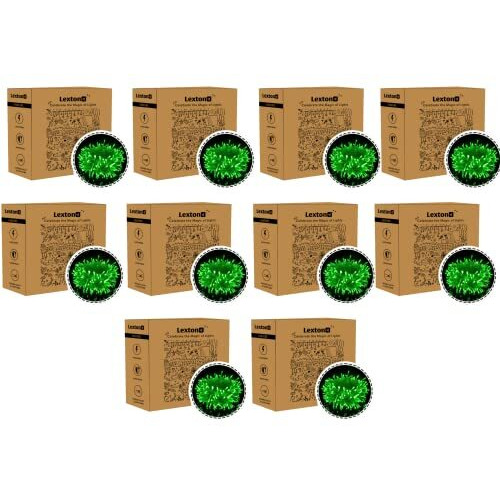Lexton 36 Feet Long 40 LED Power Pixel Serial String/Fairy Light | Plug Sourced | Suitable for Home & Outdoor Decoration, Diwali, Christmas, Ramadan, Wedding, Party, Festival (Pack of 10, Green)