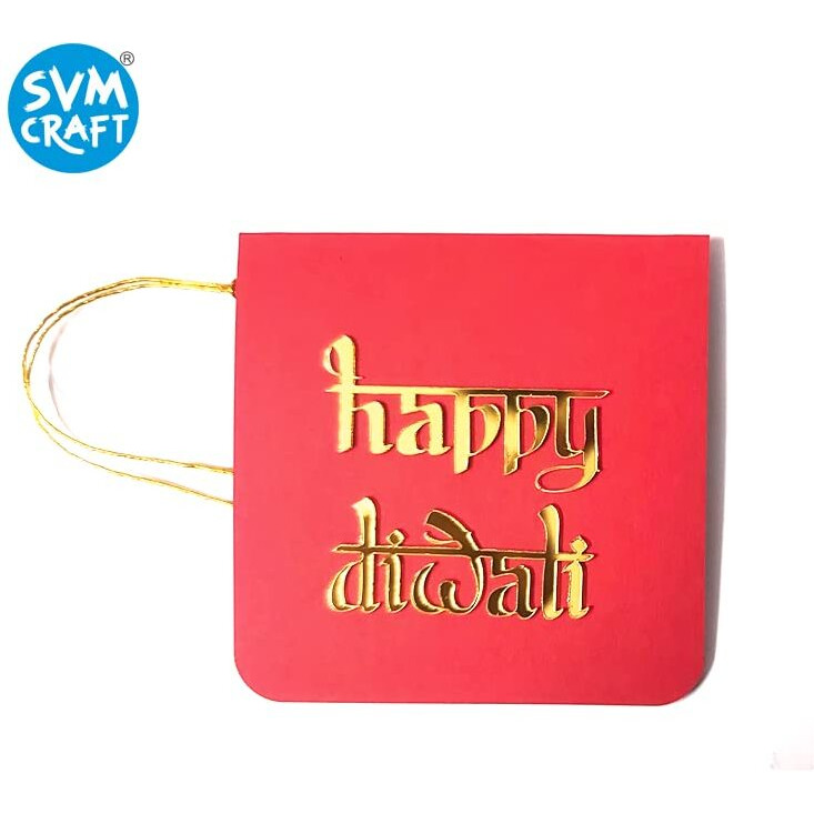 SVM CRAFT Mini Diwali cards-Diwali tags-Diwali Note cards-Diwali gift card-Pack of 20