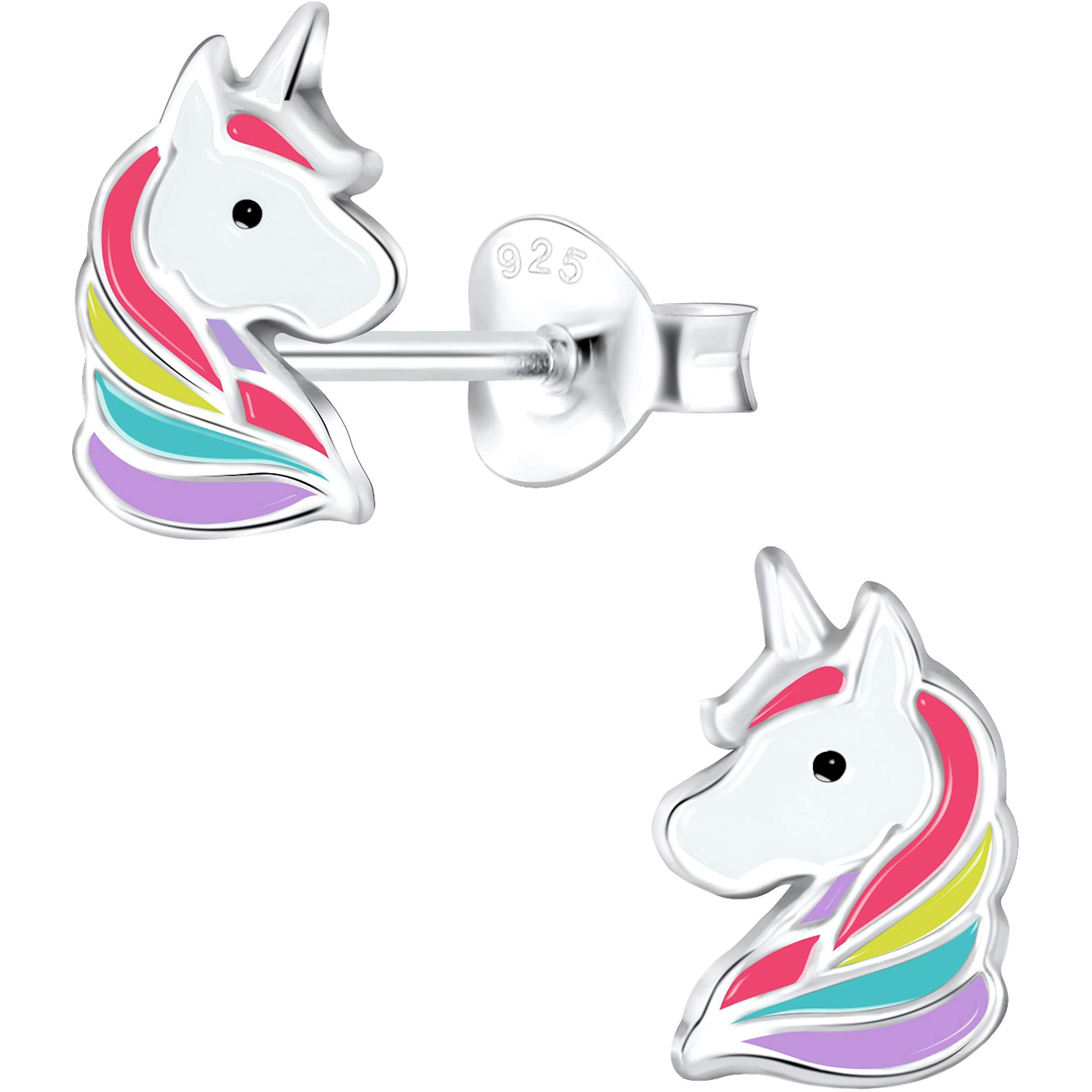 Aww So Cute 925 Sterling Silver Hypoallergenic Unicorn Stud Earrings for Babies, Kids & Girls | Diwali Gift/Birthday Gift | Comes in a Gift Box | 925 Stamped with Certificate of Authenticity | ER1592